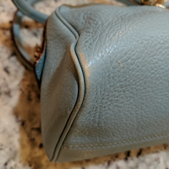 Kate Spade light blue pebbled leather barrel bag - Picture 5 of 6